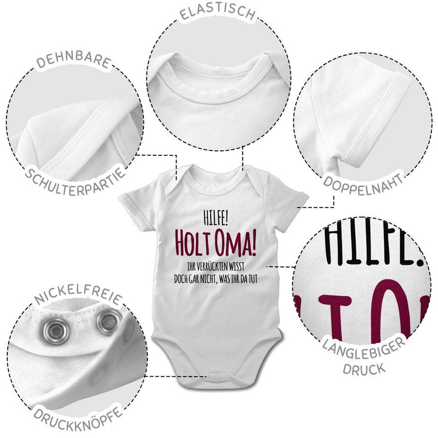 Shirtracer Hilfe Holt Oma - Geschenk Geburt Omi Shirts & Mehr Shirtracer Fabrikladen