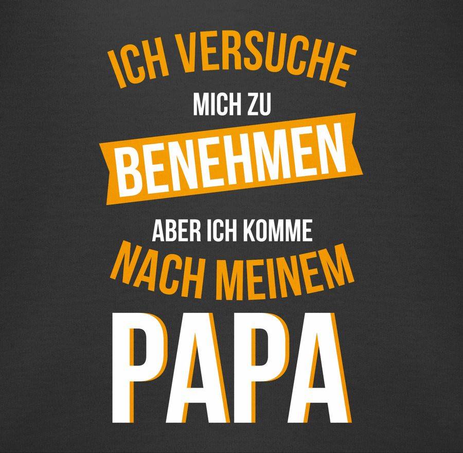 Shirtracer Ich versuche mich zu benehmen Papa orange: T-Shirt Rucksack Shirtracer Kostenloser Versand