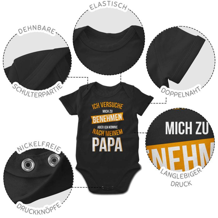 Shirtracer Ich versuche mich zu benehmen Papa orange: T-Shirt Rucksack Shirtracer Kostenloser Versand