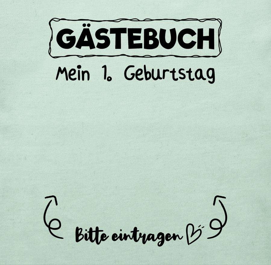 Shirtracer Gästebuch Mein erster Geburtstag schwarz Shirts & Mehr Shirtracer Großer Ausverkauf