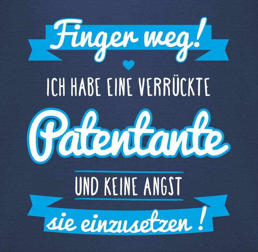 Shirtracer Ich habe eine verrückte Patentante blau: T-Shirt Turnbeutel Shirtracer Begrenzte Freigabe