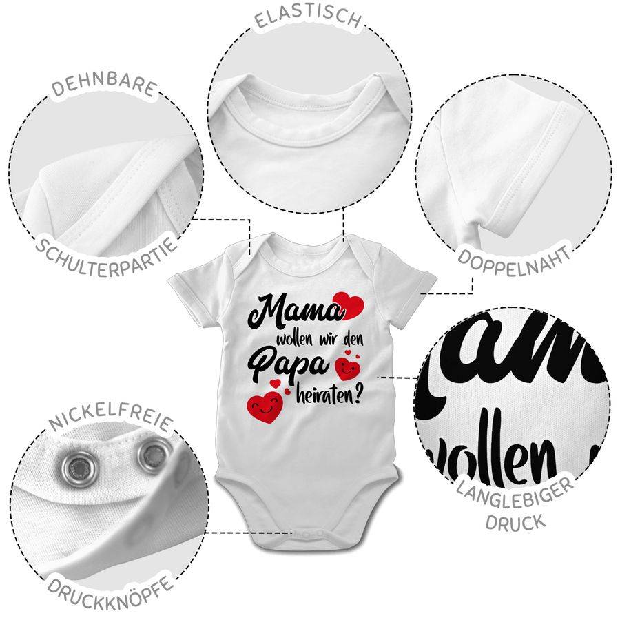 Shirtracer Mama wollen wir Papa heiraten Herzen Shirts & Mehr Shirtracer Neueste Stile