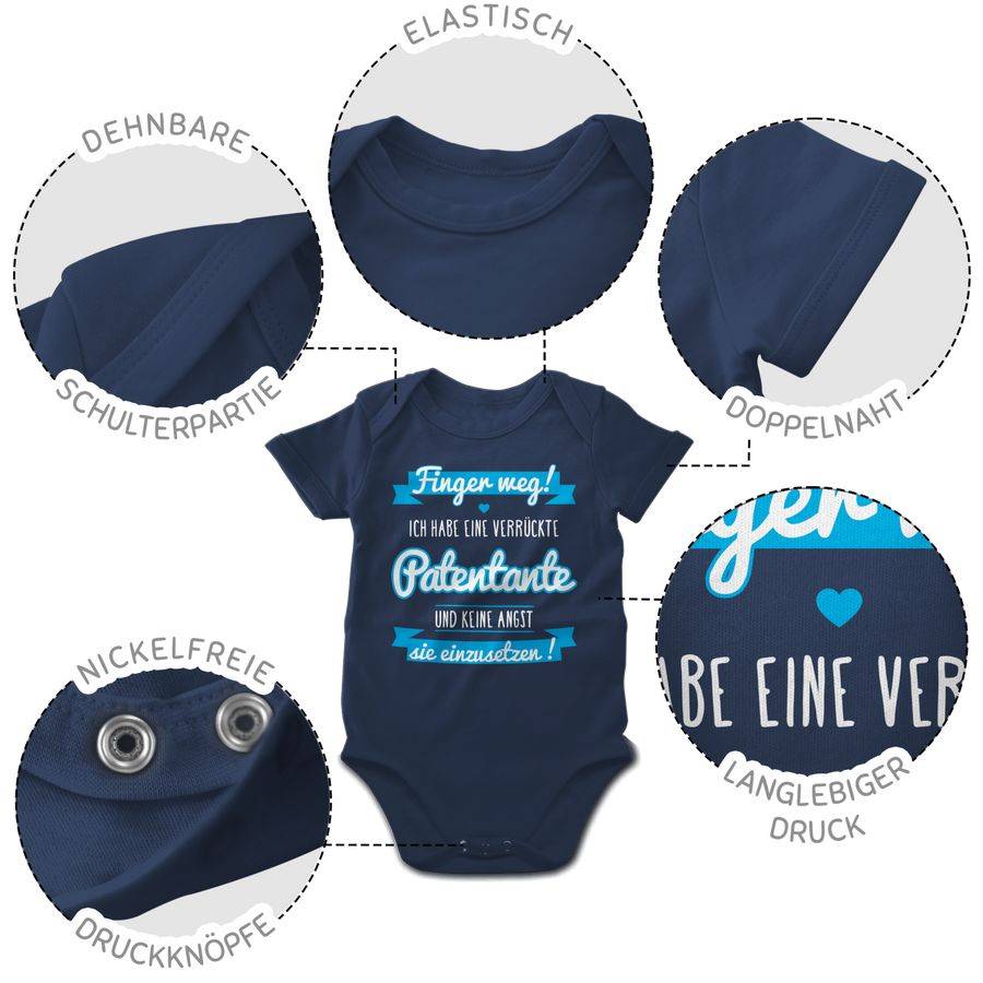 Shirtracer Ich habe eine verrückte Patentante blau: T-Shirt Turnbeutel Shirtracer Letzte 2 Tage