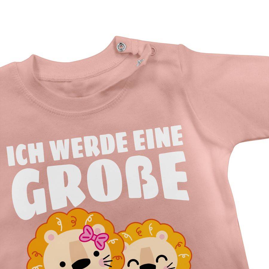 Shirtracer Ich werde eine große Schwester mit Löwen - weiß: T-Shirt Rucksack Shirtracer Speichern exportieren