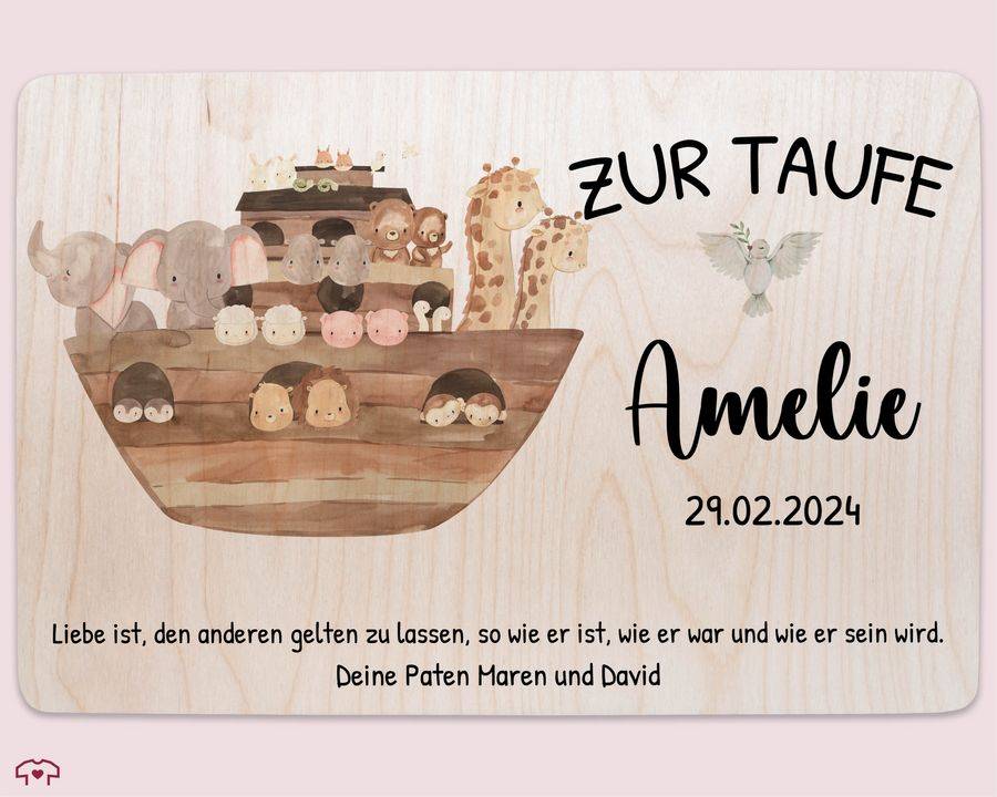 Shirtracer Zur Taufe mit Spruch Arche Noah Erinnerungskiste Taufe Shirtracer Im Verkauf