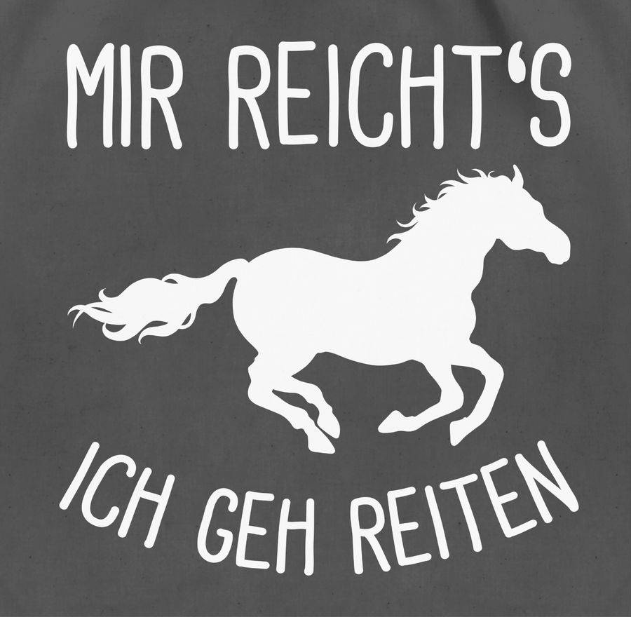 Shirtracer Mir reichts ich geh Reiten mit Pferd: T-Shirt Gym Bag Shirtracer Online