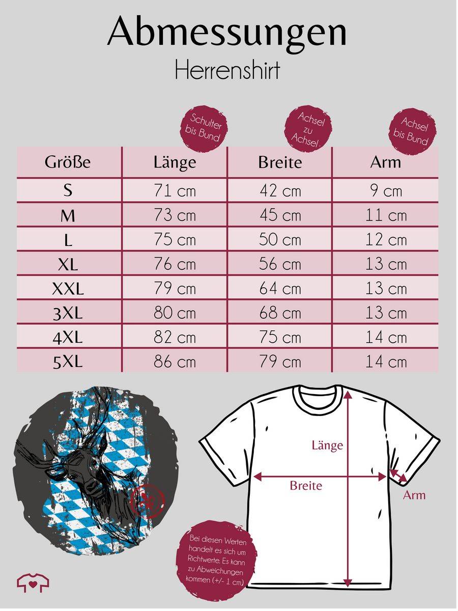 Shirtracer Hirsch mit bayrischem Muster Shirts & Mehr Shirtracer Fabrik Onlineshop