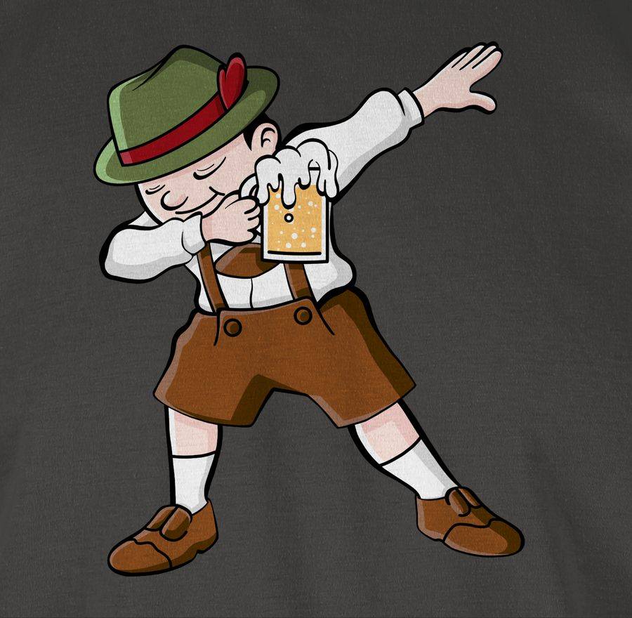 Shirtracer Dabbing Character in Lederhosen: Tshirt Rucksack Shirtracer Sonderangebot