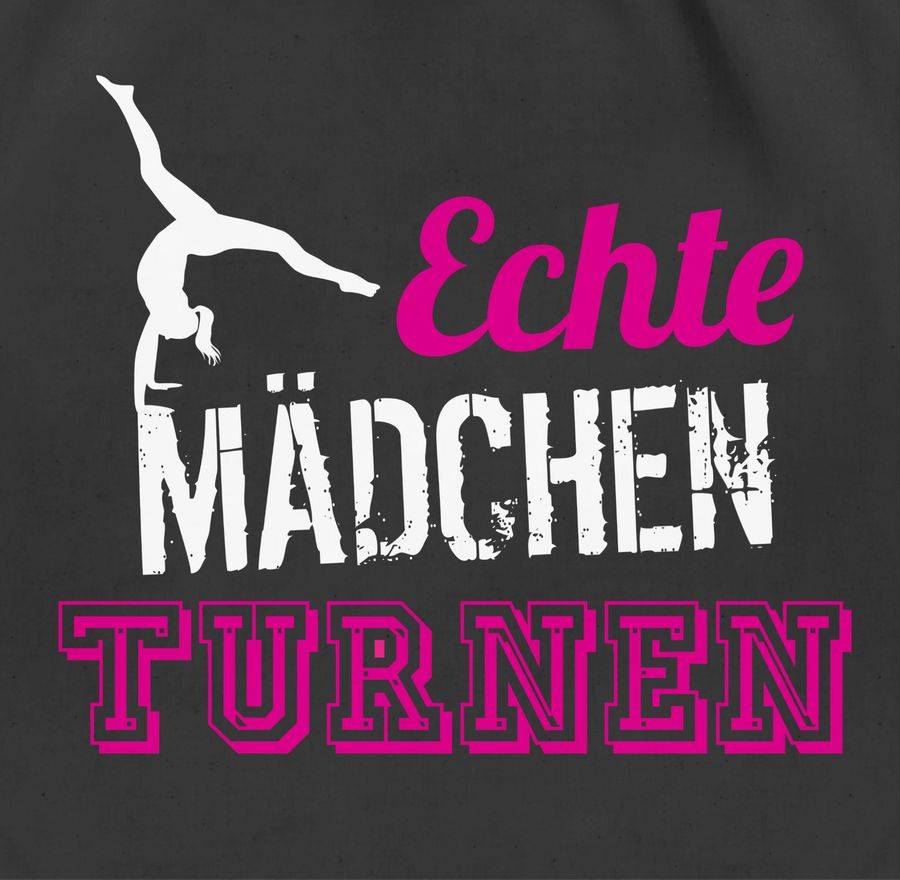 Shirtracer Echte Mädchen turnen: T-Shirt Rucksack Shirtracer Osterangebot