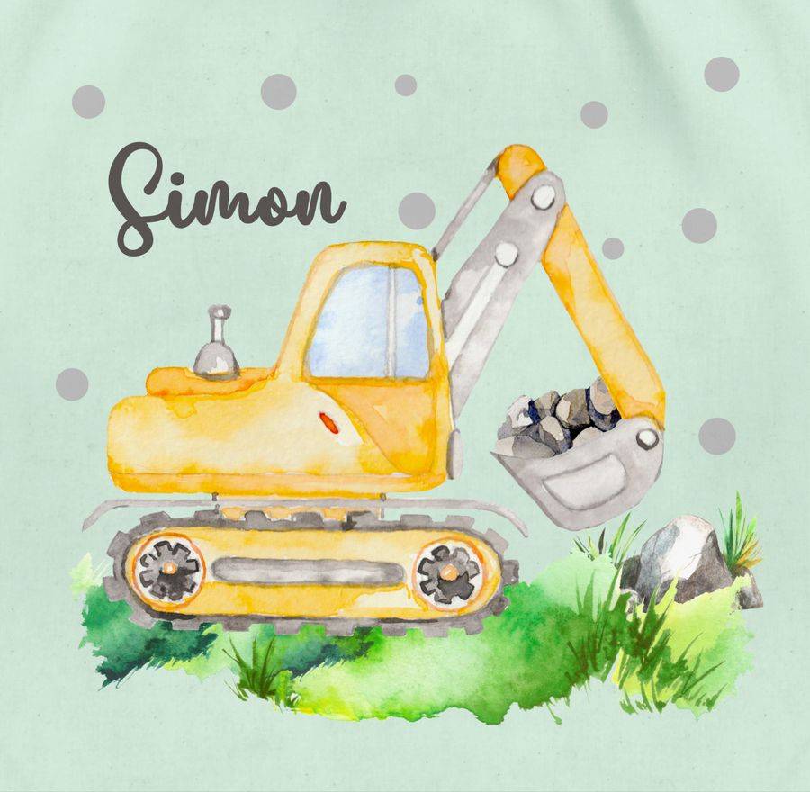 Shirtracer Bagger Baggerfahrer Geschenk: T-Shirt Turnbeutel Shirtracer Saisonale Angebote