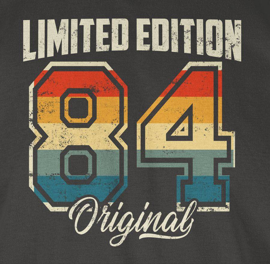 Shirtracer Limited Edition 1984 Original Vierzigster: T-Shirt Turnbeutel Shirtracer Begrenzte Freigabe