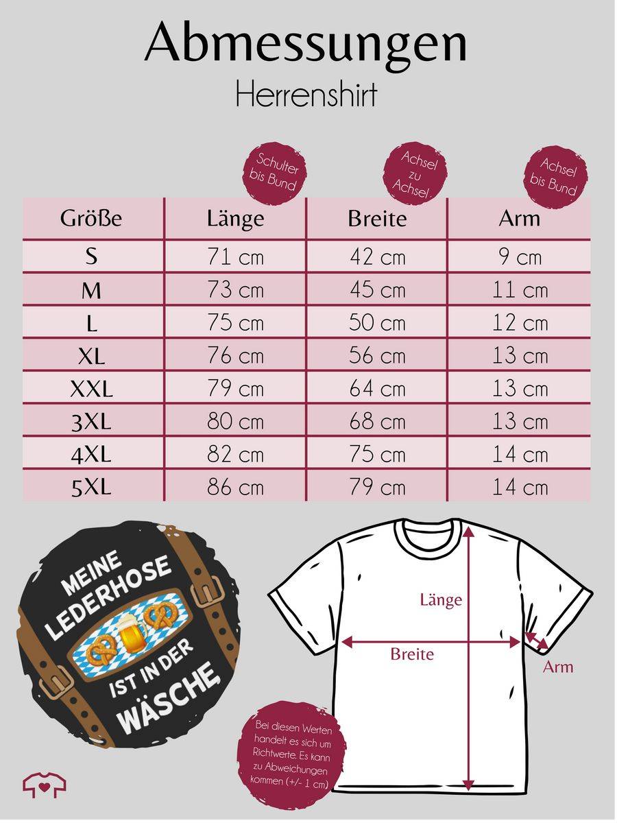 Shirtracer Meine Lederhose ist in der Wäsche Brezeln Shirts & Mehr Shirtracer Letzter Tag