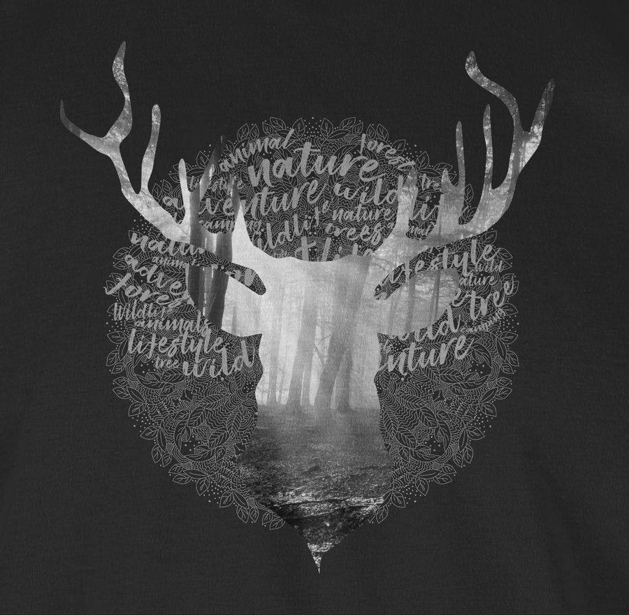 Shirtracer Hirsch Grau: Tshirt Rucksack Shirtracer 50% Rabatt für begrenzte Zeit