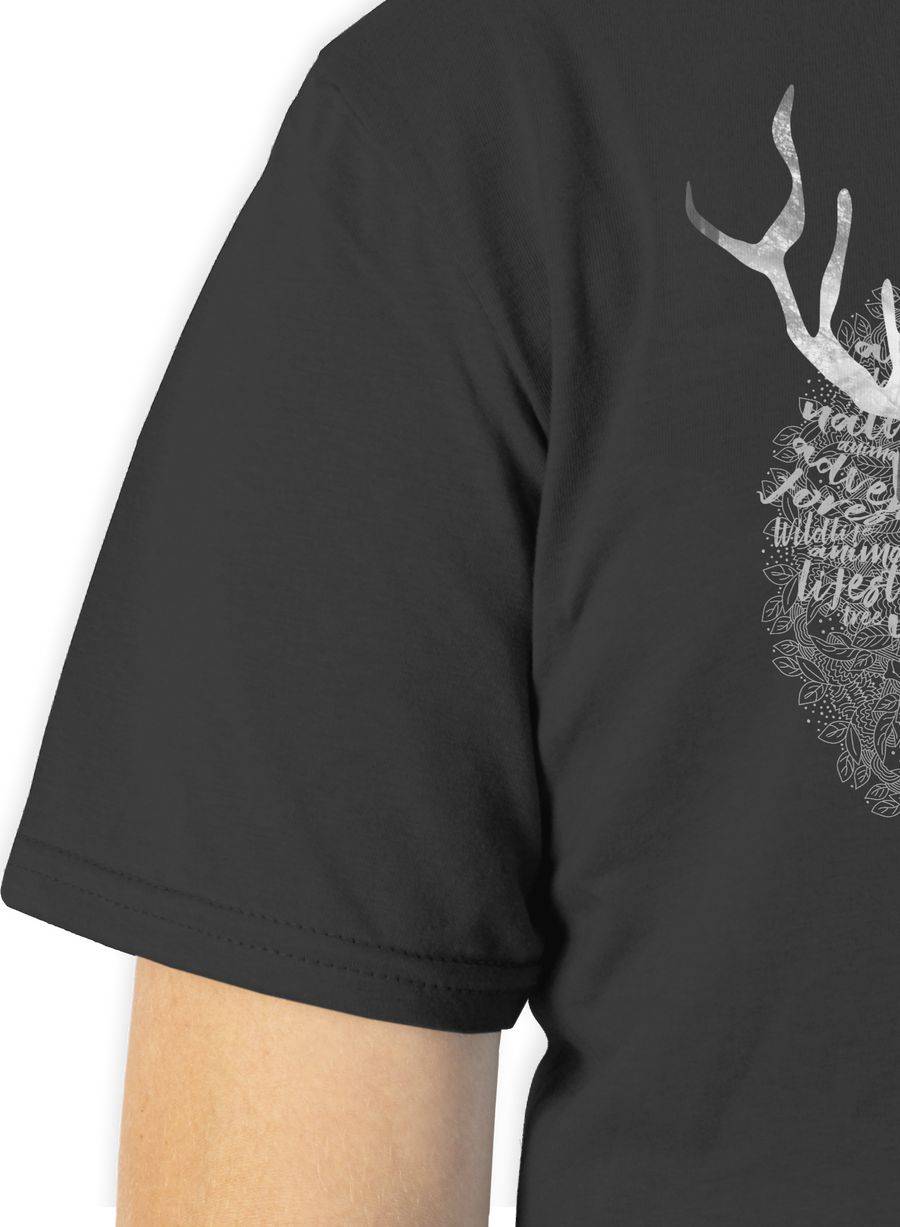 Shirtracer Hirsch Grau: Tshirt Rucksack Shirtracer 50% Rabatt für begrenzte Zeit