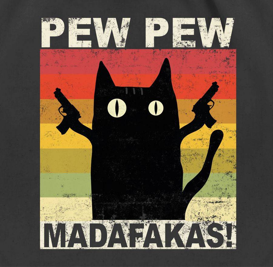 Shirtracer Pew Pew Madafakas Katze Vintage hell Shirts & Mehr Shirtracer Outlet
