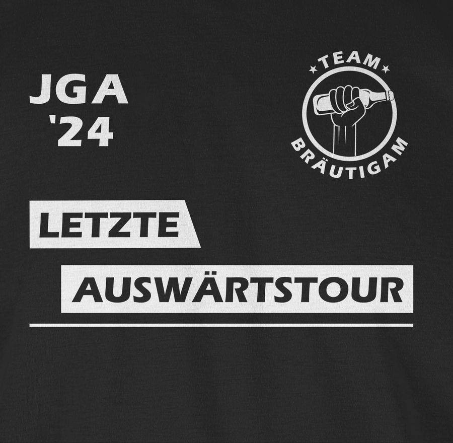 Shirtracer Letzte Auswärtstour Team Bräutigam: T-Shirt Turnbeutel Shirtracer Auslauf