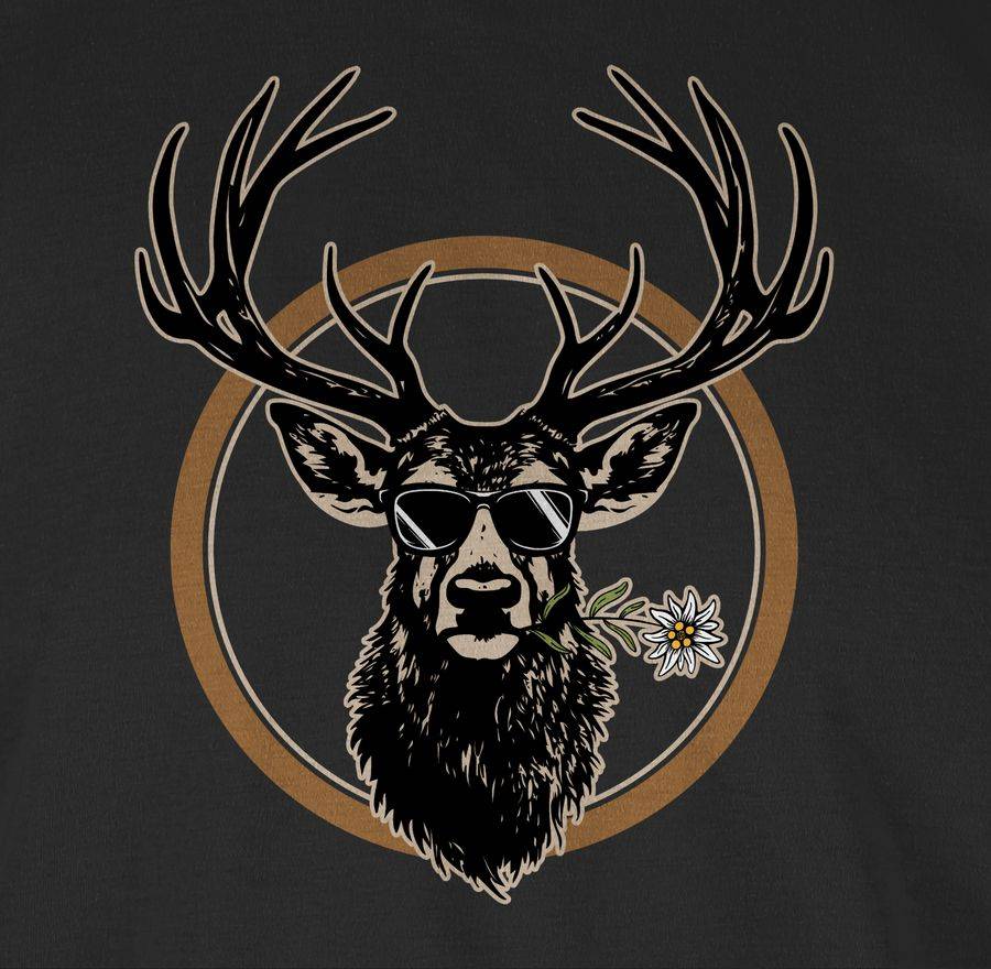 Shirtracer Cooler Hirsch Hirschgeweih Jäger Shirts & Mehr Shirtracer Verkauf