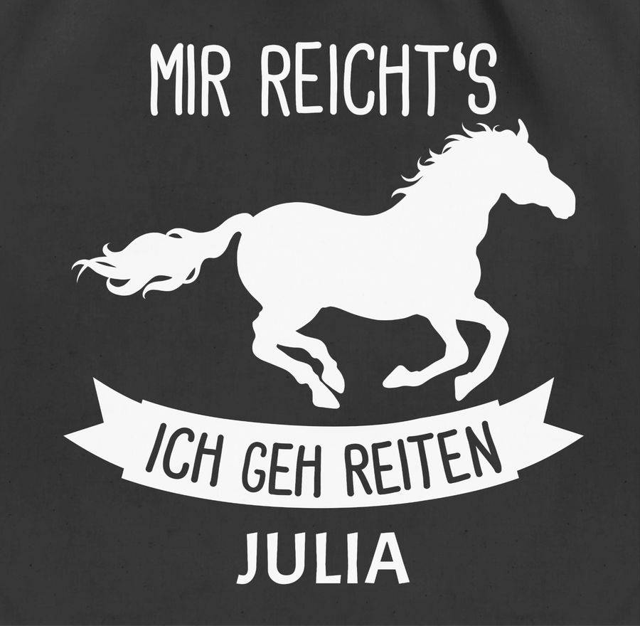 Shirtracer Mir reichts ich geh reiten: T-Shirt Turnbeutel Shirtracer im Angebot