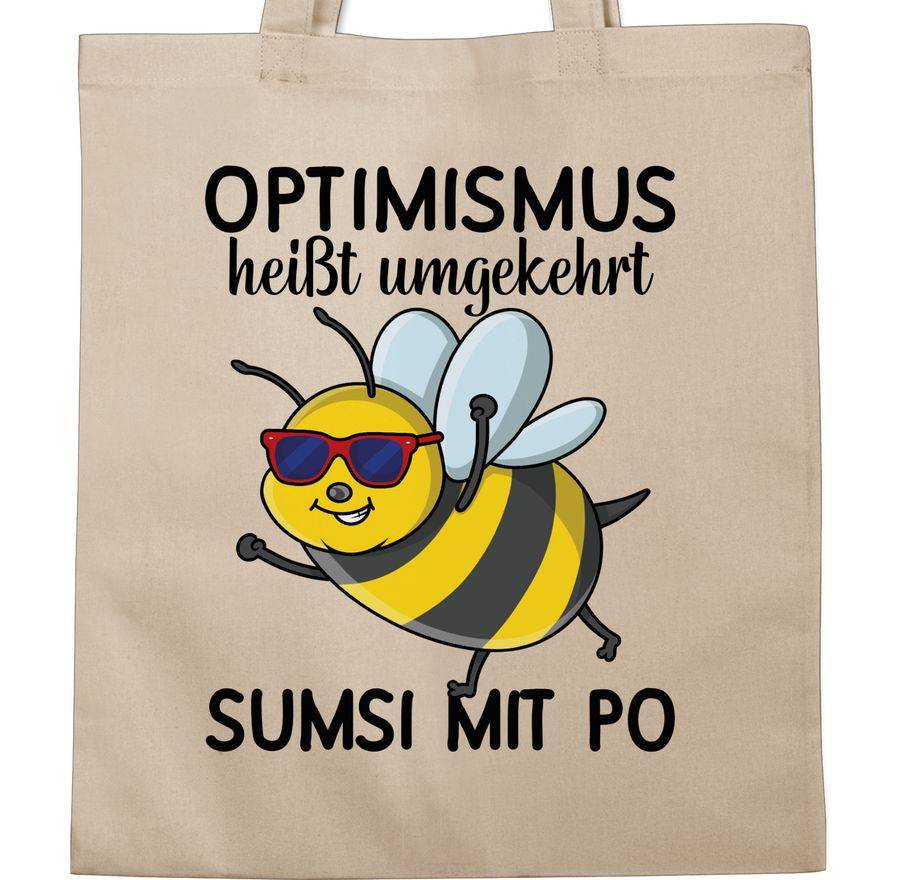 Shirtracer Optimismus heißt umgekehrt Sumsi mit Po - schwarz Shirts & Mehr Shirtracer Sonderangebote