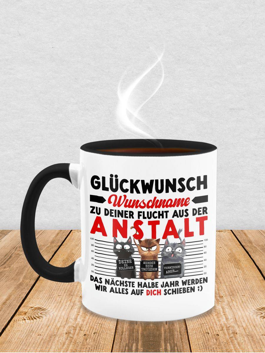 Shirtracer Glückwunsch zu deiner Flucht aus der Anstalt Abschiedsgeschenk Kollegen Abschiedsgeschenke für Kollegen Geschenk zur Verabschiedung Kollegen Shirtracer VIP-Rabatte