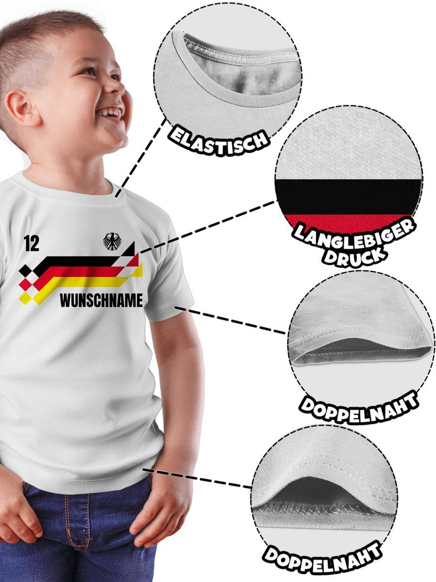 Shirtracer Deutschland Trikot mit Name und Nummer Germany: Tshirt Rucksack Shirtracer 50% Rabatt mit kostenlosem Versand