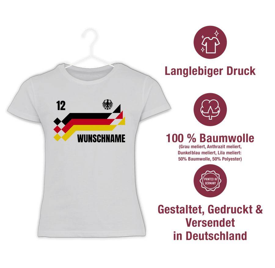 Shirtracer Deutschland Trikot mit Name und Nummer Germany: Tshirt Rucksack Shirtracer Schlussverkauf