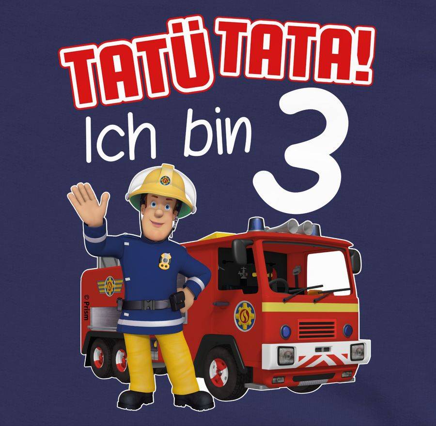 Shirtracer Tatü Tata! Ich bin 3 - rot: Tshirt Turnbeutel Shirtracer Begrenztes Angebot