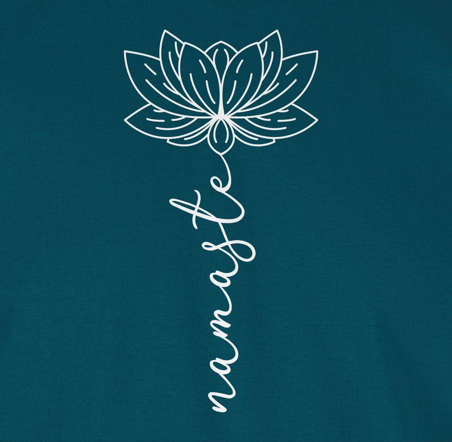 Shirtracer Namaste Lotusblüte weiß: Tshirt Rucksack Shirtracer Osterangebot
