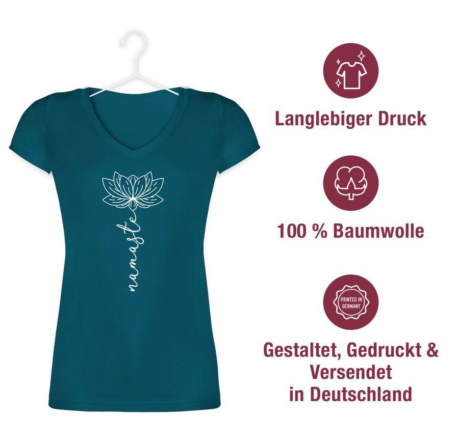 Shirtracer Namaste Lotusblüte weiß: Tshirt Rucksack Shirtracer Osterangebot