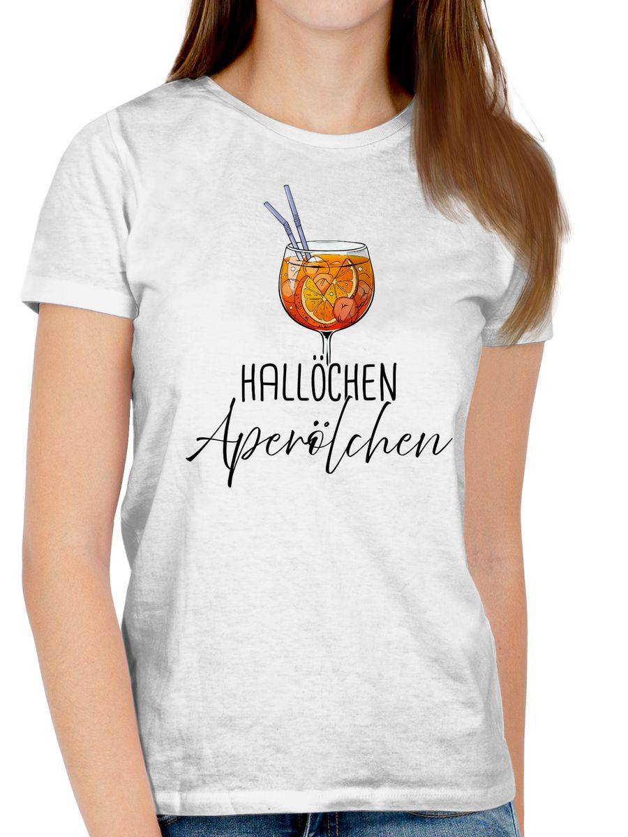 Shirtracer Hallöchen Aperölchen Aperol Spritz Mädelsabend Shirts & Mehr Shirtracer Lagerräumung