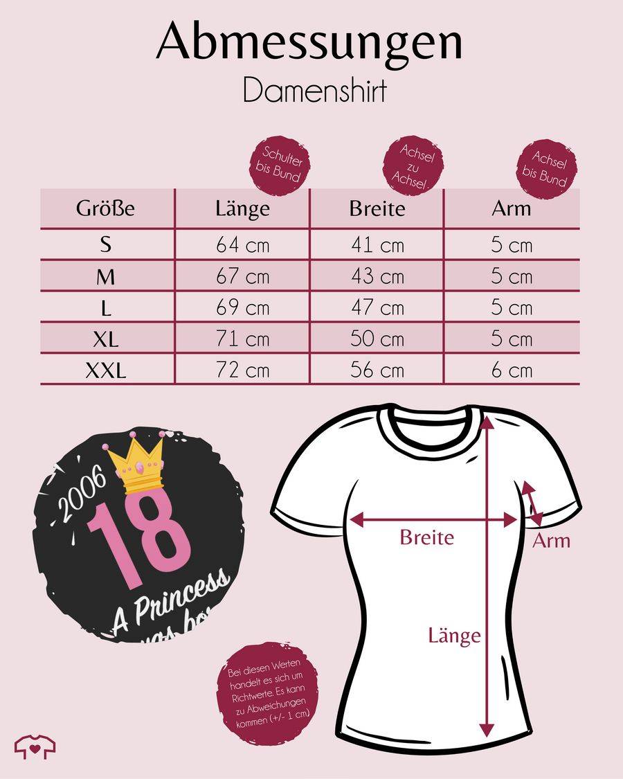 Shirtracer Achtzehnter Geburtstag Mädchen Princess 2006: T-Shirt Turnbeutel Shirtracer Zeitlich begrenztes Angebot