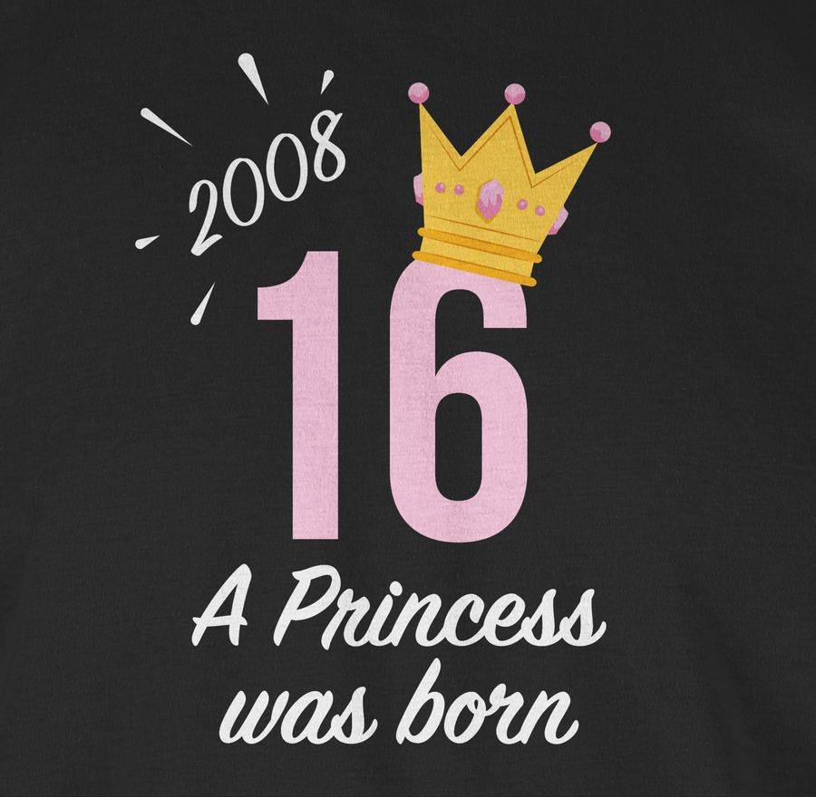 Shirtracer Sechzehnter Mädchen Princess 2008: Tshirt Turnbeutel Shirtracer Kostenlose Rückgabe