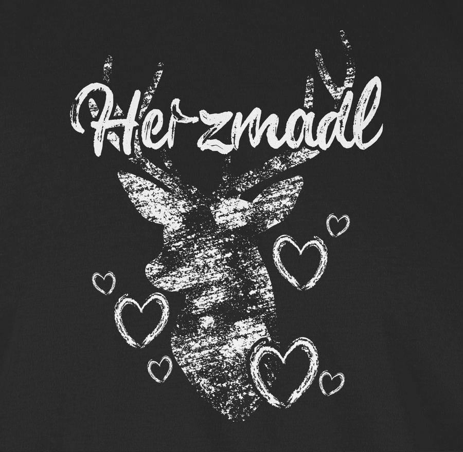 Shirtracer Herzmadl mit Hirsch und Herzen - weiß Shirts & Mehr Shirtracer Letzte 3 Tage