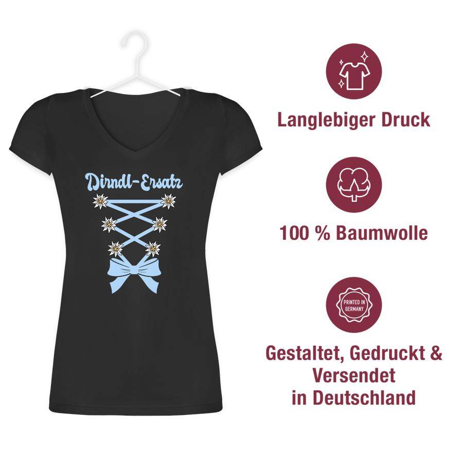 Shirtracer Dirndl-Ersatz Korsage - hellblau: Tshirt Gym Bag Shirtracer Sonderangebot der Fabrik