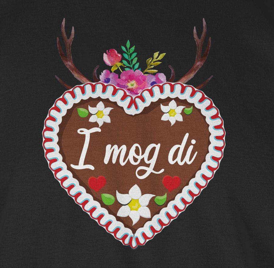 Shirtracer Lebkuchenherz I mog di mit Geweih und Blumen Shirts & Mehr Shirtracer Rabatte dieses Monats