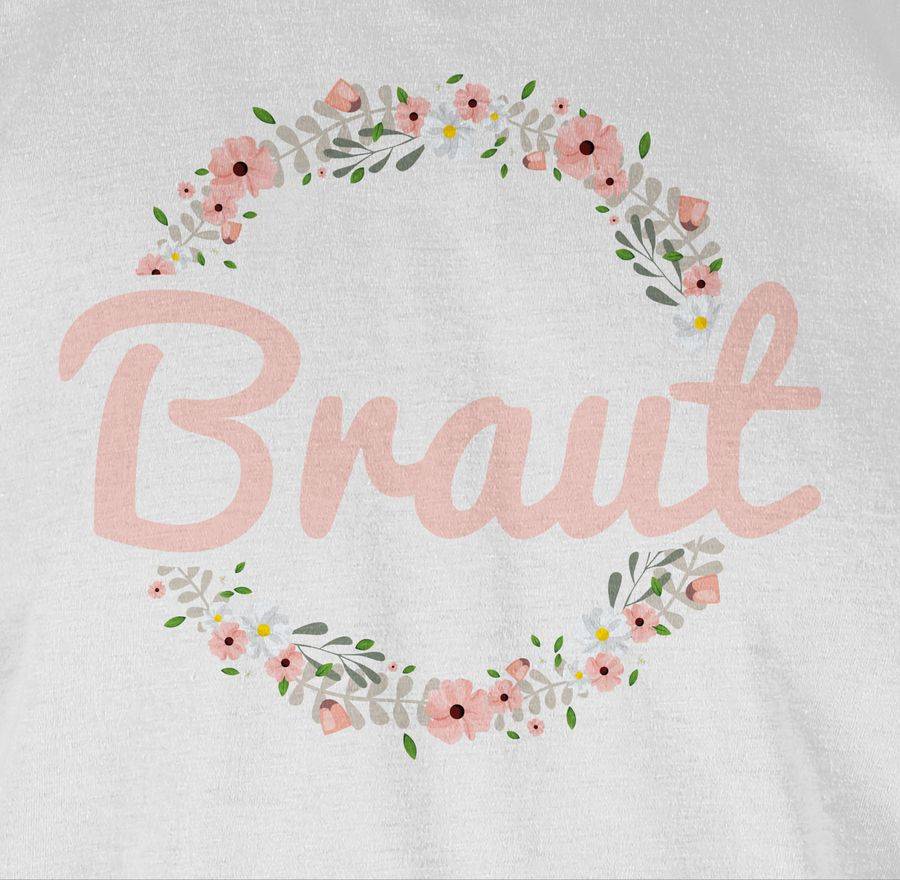 Shirtracer Braut Blumenkranz rosa Shirts & Mehr Shirtracer Outlet