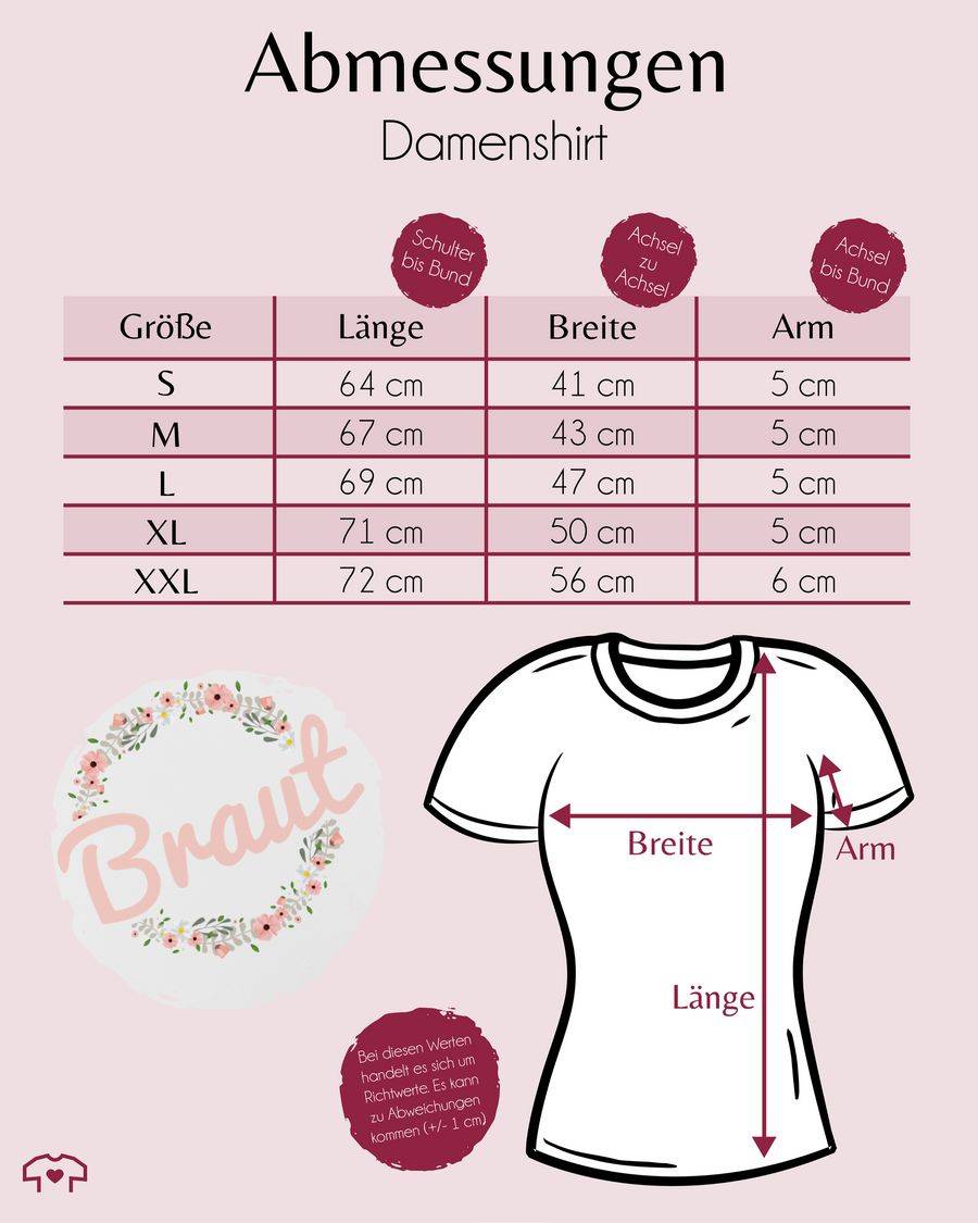 Shirtracer Braut Blumenkranz rosa Shirts & Mehr Shirtracer Outlet