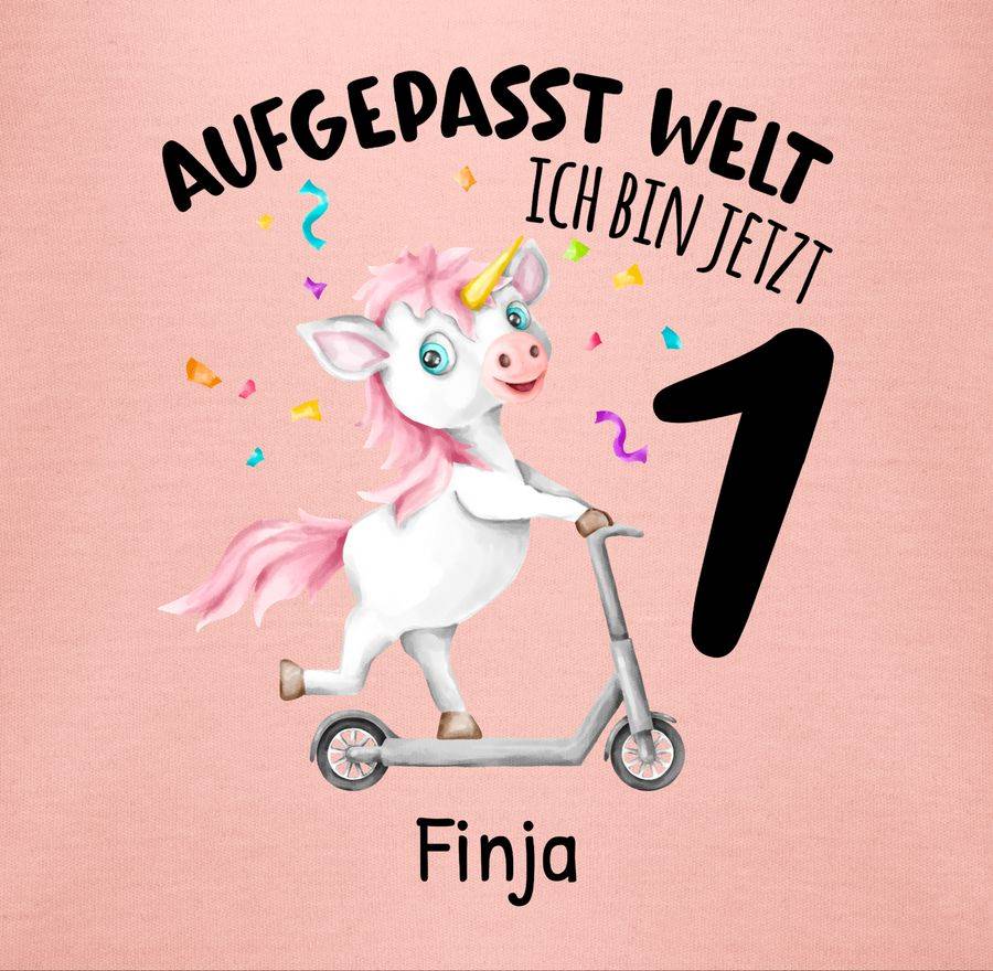 Shirtracer Aufgepasst Welt - Ich bin jetzt 1 - Geburtstagsoutfit Einhorn Ich bin 1 Geschenk Shirtracer Hotsell