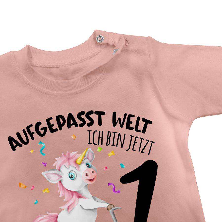 Shirtracer Aufgepasst Welt - Ich bin jetzt 1 - Geburtstagsoutfit Einhorn Ich bin 1 Geschenk Shirtracer Hotsell