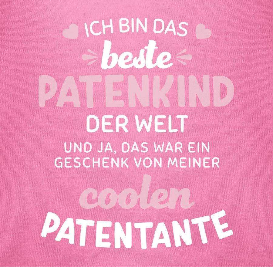 Shirtracer Ich bin das beste Patenkind der Welt weiß/rosa Shirts & Mehr Shirtracer Tägliche Deals
