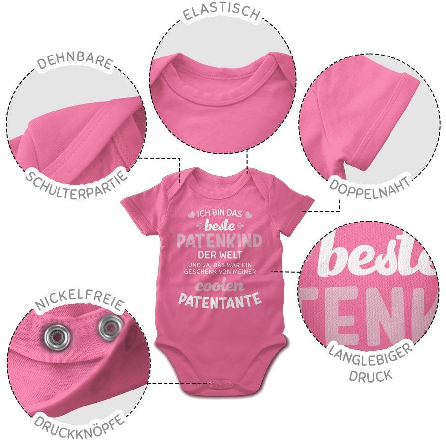Shirtracer Ich bin das beste Patenkind der Welt weiß/rosa Shirts & Mehr Shirtracer Tägliche Deals