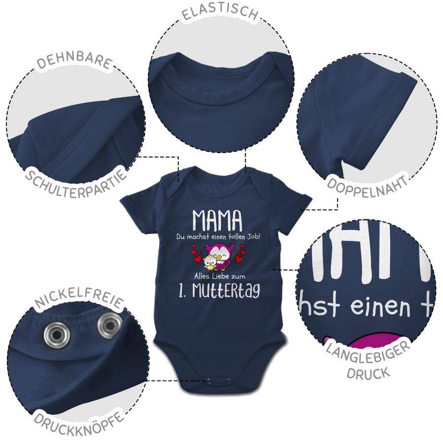 Shirtracer Mama du machst einen tollen Job alles Liebe zum 1. Muttertag weiß: T-Shirt Gym B Shirtracer Limitierter Zeitrabatt