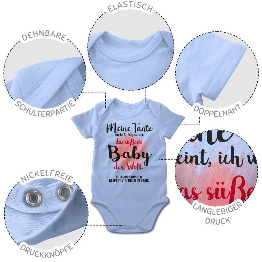 Shirtracer Meine Tante meint, ich wäre das süßeste Baby der Welt.: Tshirt Rucksack Shirtracer Fabrikpreis