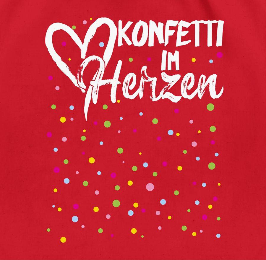 Shirtracer Konfetti im Herzen - weiß: T-Shirt Rucksack Shirtracer Weihnachtsangebot
