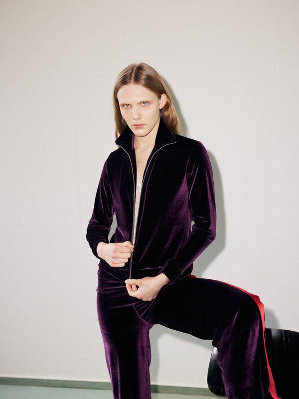 Simone Wild Velvet Zip Jacket Clearance-Verkauf