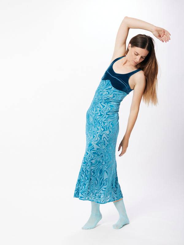Simone Wild Devore Print Bra Dress Flash Sale