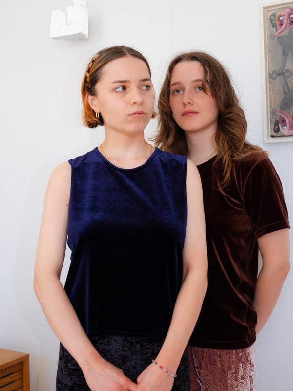Simone Wild Velvet Top Neueste Mode