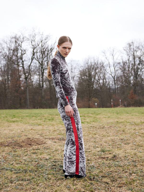 Simone Wild Velvet Stripe Pants Super Rabatt