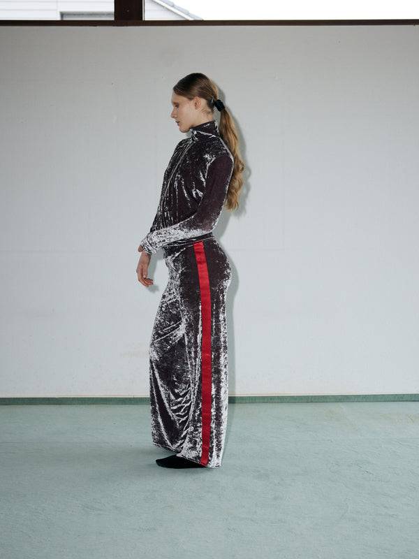 Simone Wild Velvet Stripe Pants Super Rabatt