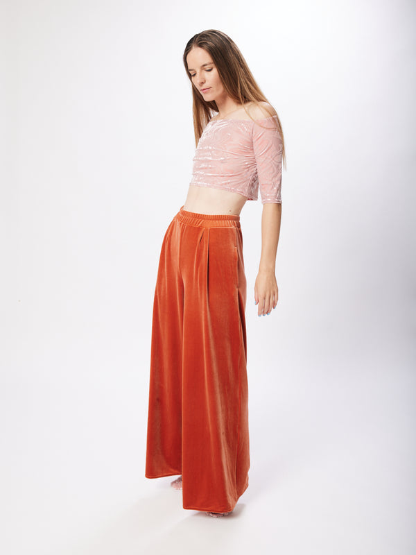 Simone Wild Velvet Pocket Pants Amber im Angebot